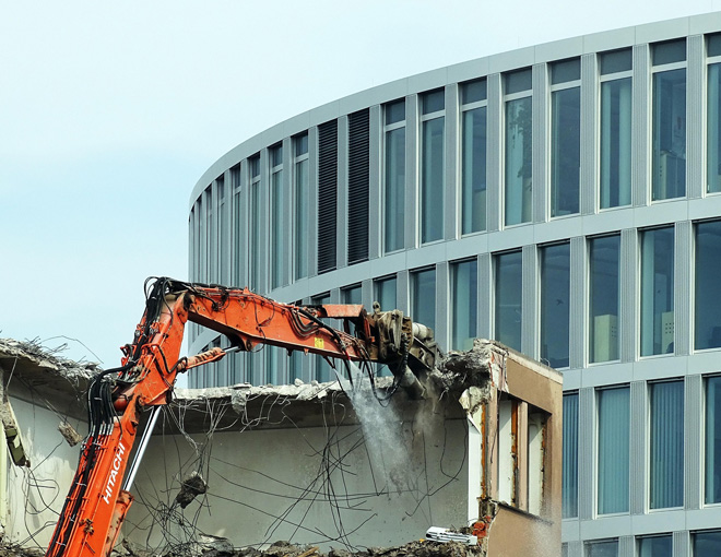demolition near office building demolition near office building